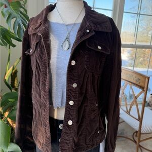 Vintage Women's Brown Velvet Jacket